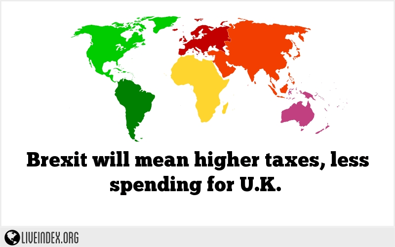 Brexit will mean higher taxes, less spending for U.K.