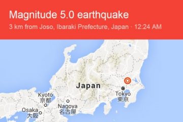 Japan : 5.0 magnitude Earthquake hits Tokyo and eastern Japan, no major damages