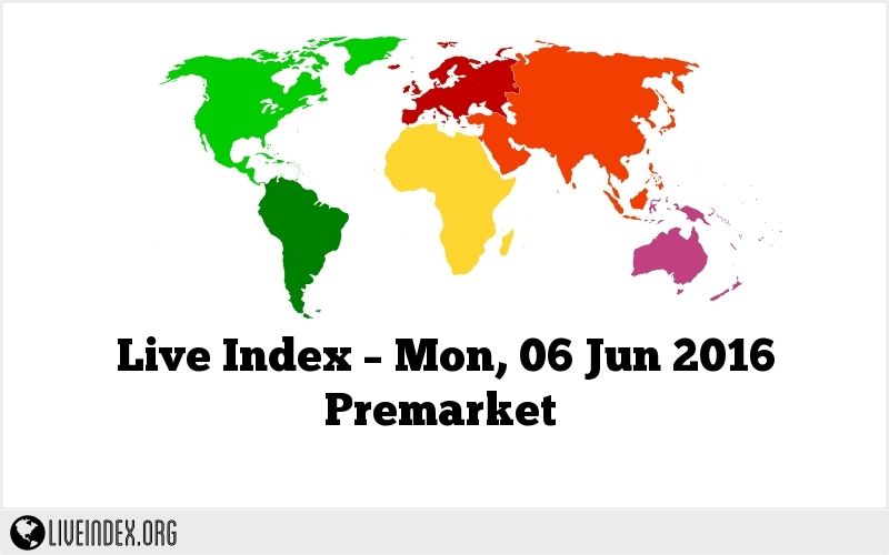Live Index – Mon, 06 Jun 2016 Premarket