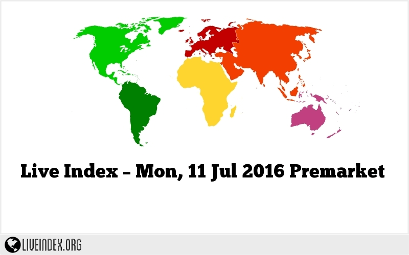 Live Index – Mon, 11 Jul 2016 Premarket