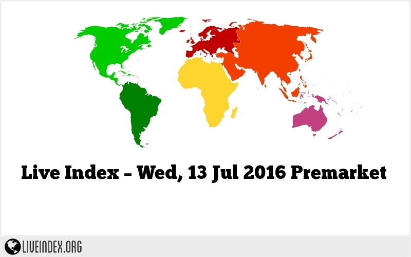 Live Index – Wed, 13 Jul 2016 Premarket