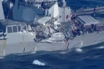 U.S. Navy destroyer, Philippines merchant vessel collide off Japan