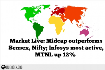 Market Live: Midcap outperforms Sensex, Nifty; Infosys most active, MTNL up 12%