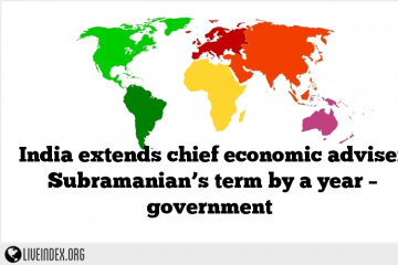 India extends chief economic adviser Subramanian’s term by a year – government