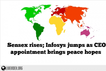 Sensex rises; Infosys jumps as CEO appointment brings peace hopes
