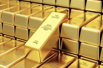 Gold eases as dollar ticks up, but set for fifth weekly rise