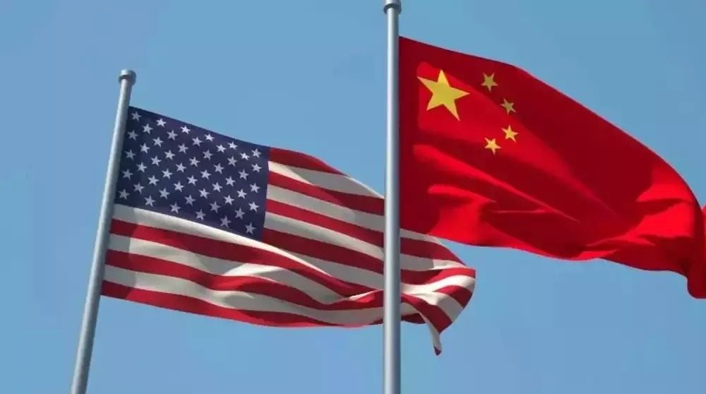 US China Flags