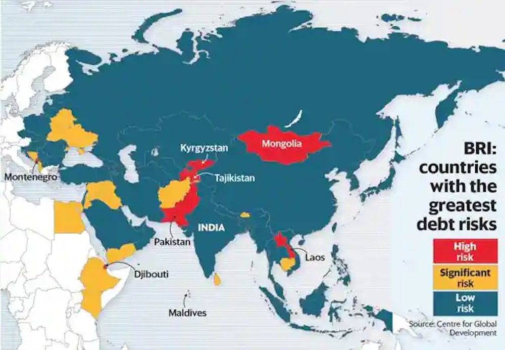 Chinese BRI debt repayments to reach $22 billion in 2025.