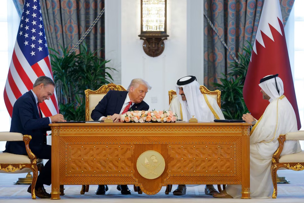 Trump clinched a $1.2 trillion US-Qatar pact in aviation, energy, and technology