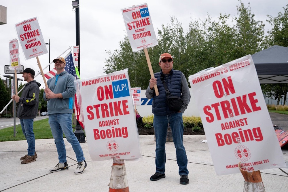 Strike at Boeing Plants Deepens After Contract Rejected